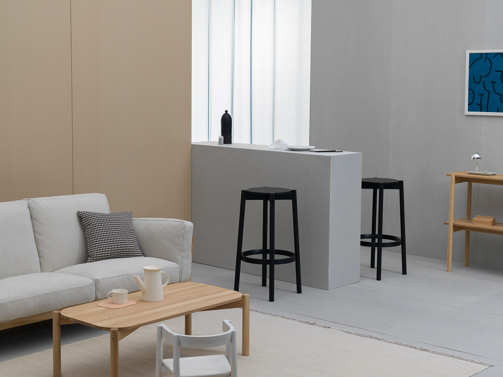 Castor Table Low 100